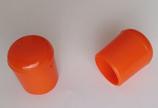 Tapón de seguridad para tubo redondo de 12 mm. color naranja - Part. 668